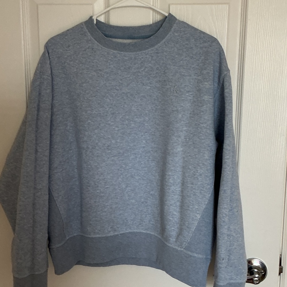 Calvin Klein Women's Light Blue Crewneck Sweater